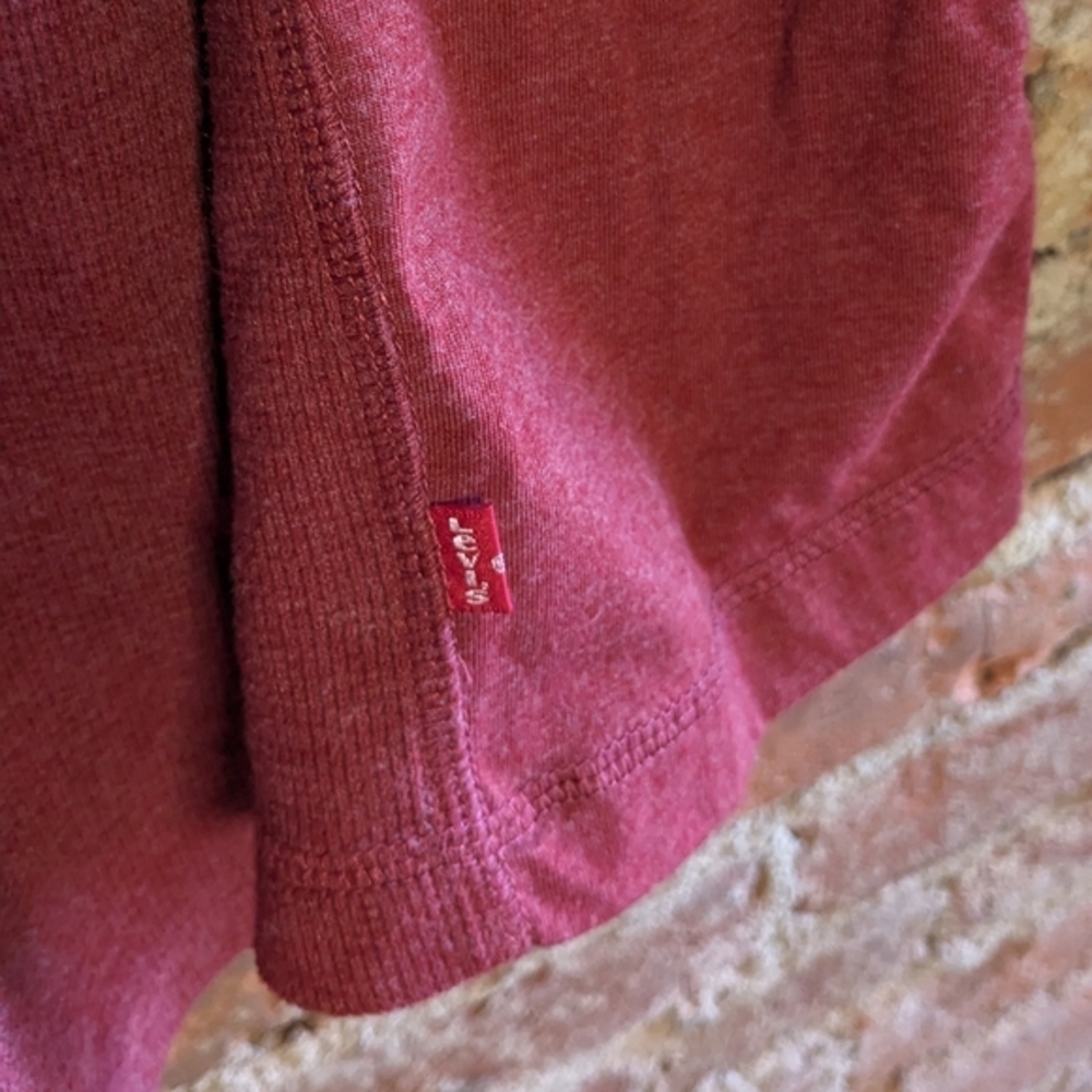 Levi's Large Brick Red Pullover Crew Neck Long Sleeve Shirt‎ - Picture 4 of 7